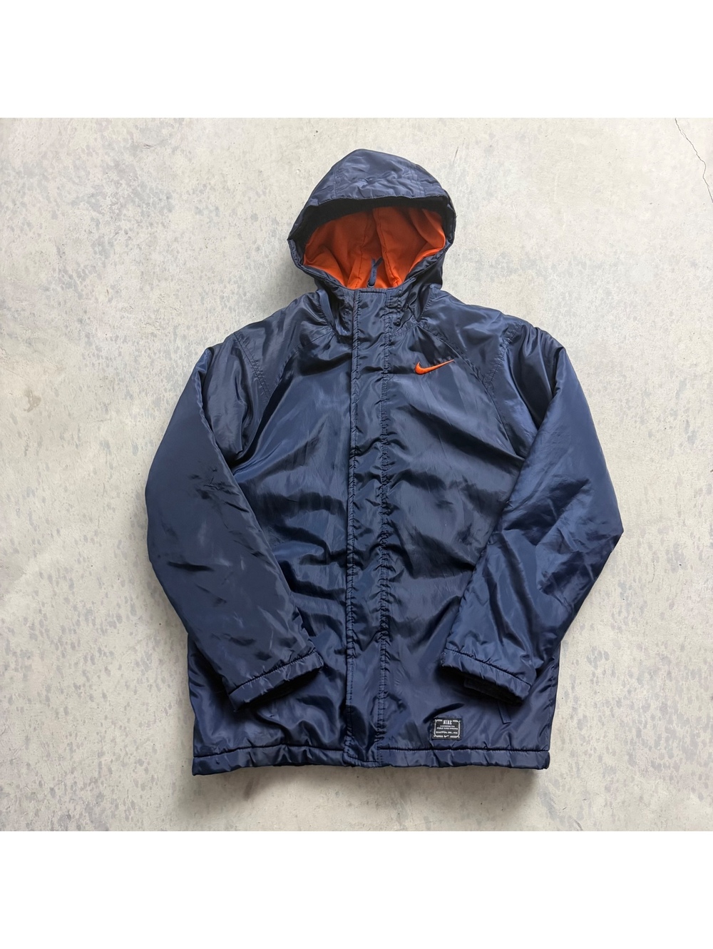 Nike Navy Orange Puffer Jacket Youth Large